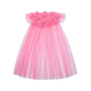 Pink Ruffle Flower Cape