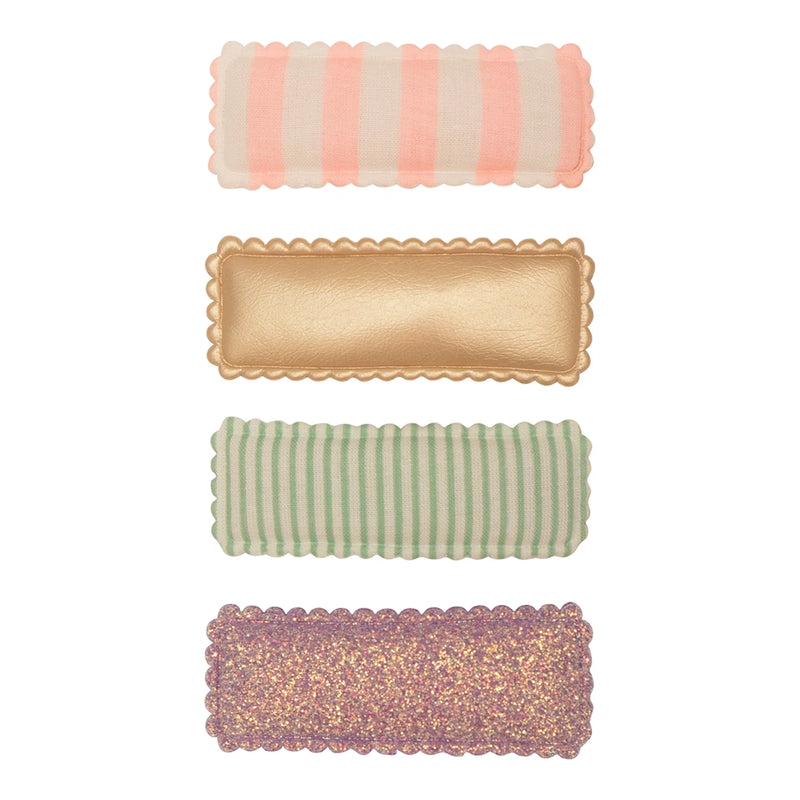 Stripy Rectangular Clic Clac Clips