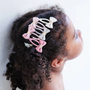 Mini Tinkerbell Velvet Bow Clic Clac Clips