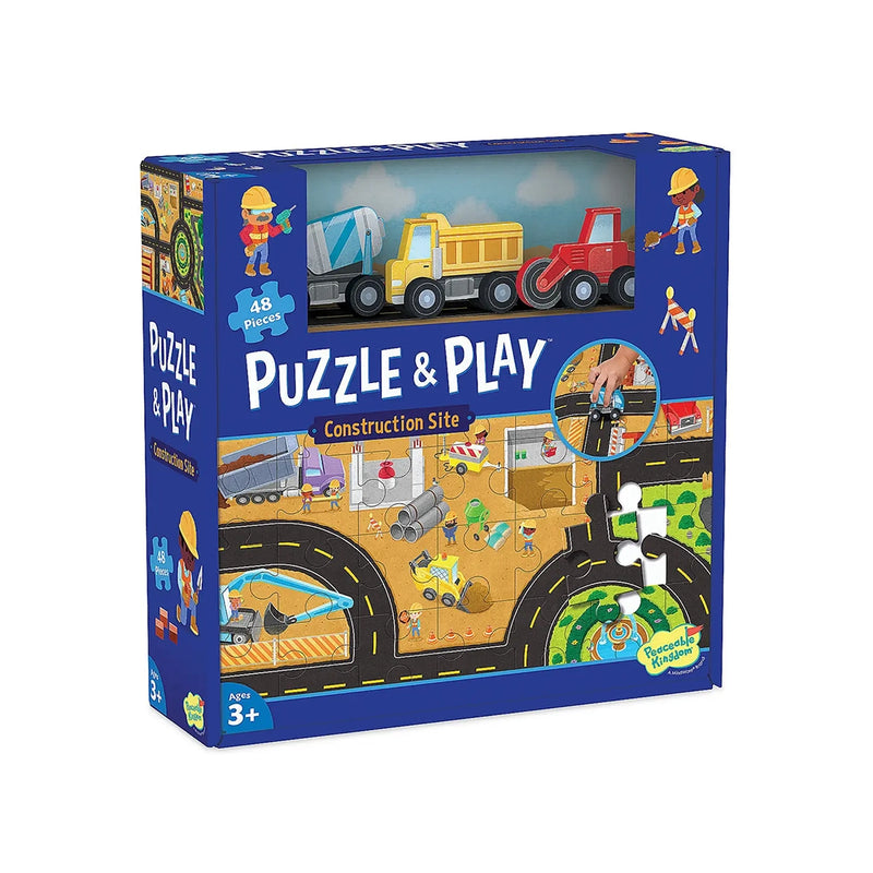 48 Pc Puzzle & Play- Construction Site