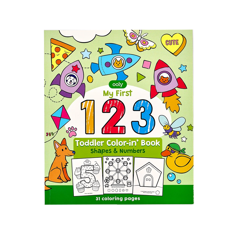 123 Shapes & Numbers Toddler Coloring Book