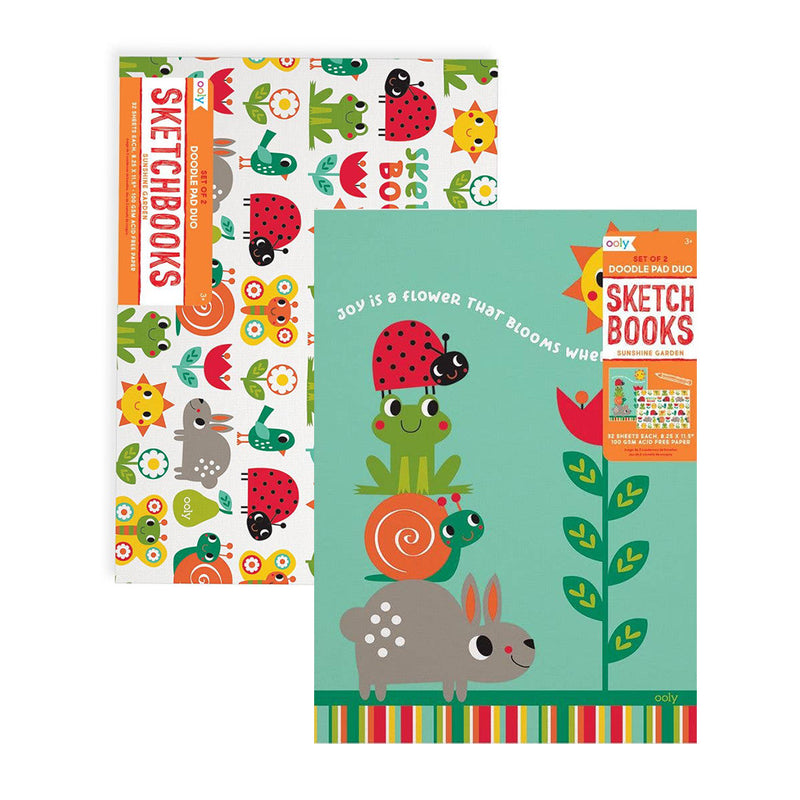 Sunshine Garden Doodle Pad Duo Sketchbook - Set of 2