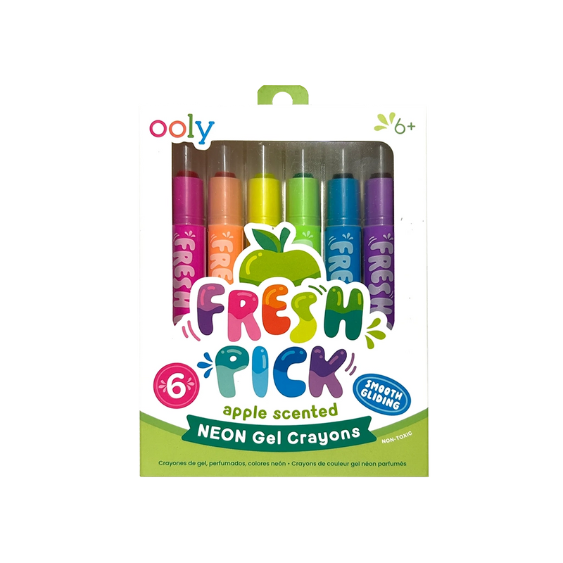 Fresh Pick Apple Scented Gel Crayons Set of 6