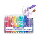 Rainbow Sparkle Watercolor Gel Crayons Set of 12