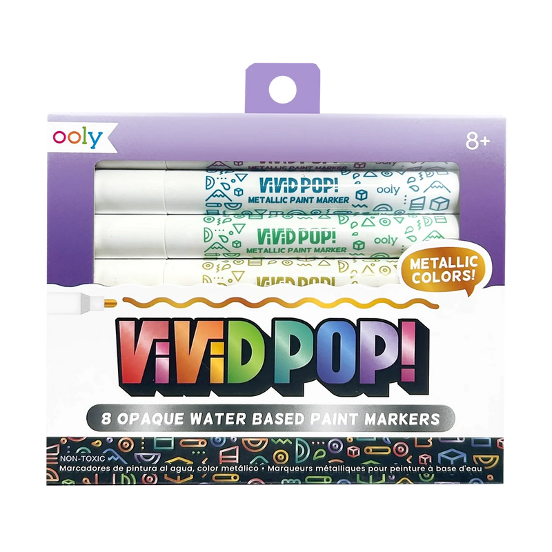 Vivid Pop Paint Markers Set of 8- Metallic