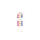 Pink/Yellow/Blue Spiral Candle Set of 12