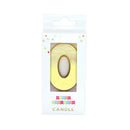 Number Candle- Gold Metallic Ombre