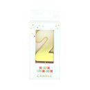 Number Candle- Gold Metallic Ombre