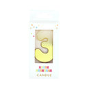 Number Candle- Gold Metallic Ombre