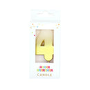 Number Candle- Gold Metallic Ombre