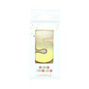 Number Candle- Gold Metallic Ombre
