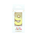 Number Candle- Gold Metallic Ombre