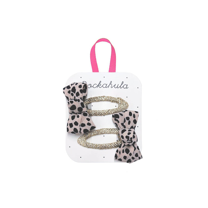 Leopard Love Twisty Bow Clips