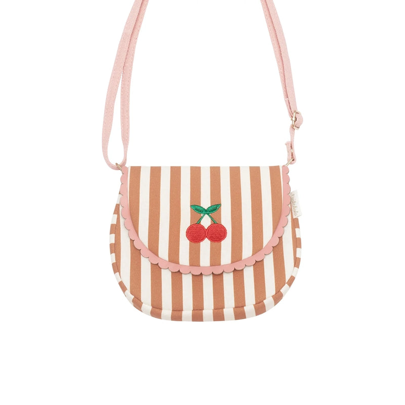 Stripey Cherry Scallop Bag