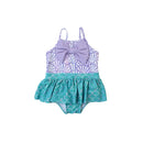 Big Bow Skirted One Piece Swimsuit- Magical Mermaid