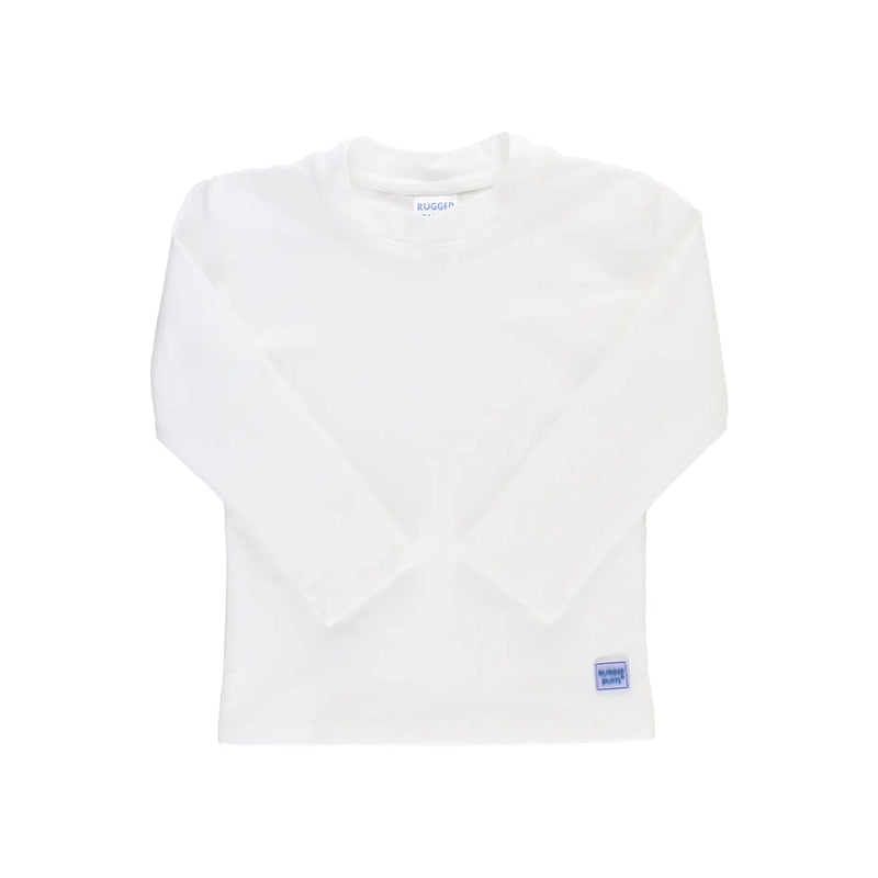 Long Sleeve Rashguard Swim Top- White