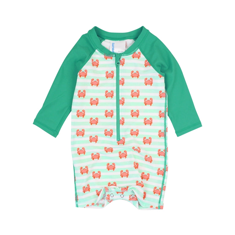 Crabby Cove Long Sleeve Rashguard Swimsuit