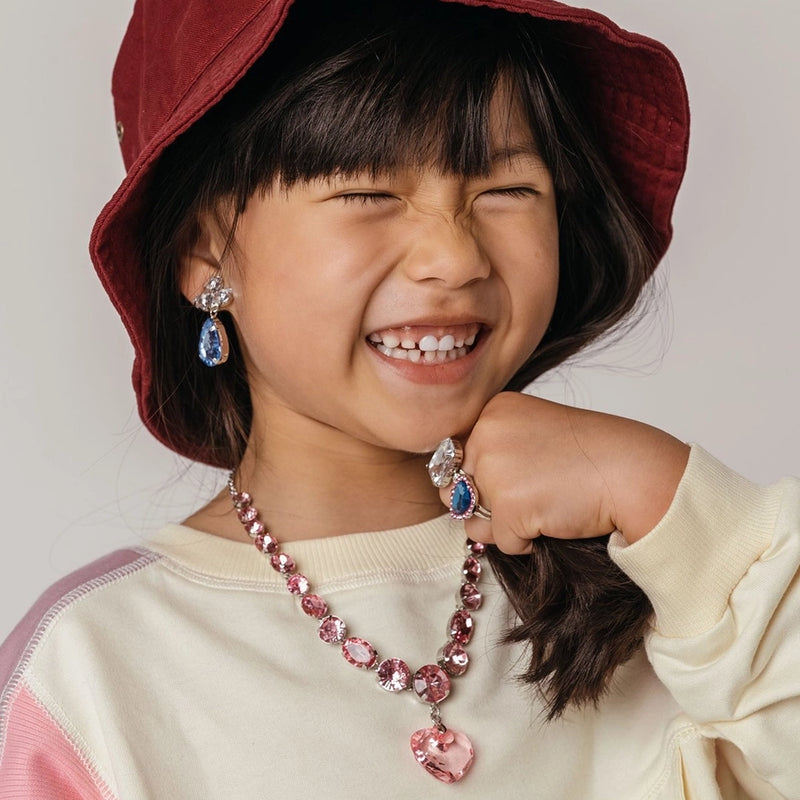 Necklace Set- Pink & Blue Gem