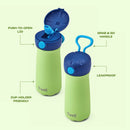 Pop Top Traveler Water Bottle 14 oz- Aurora Green