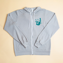 Adult West Coast Mermaid Zip Hoodie- Heather Stone