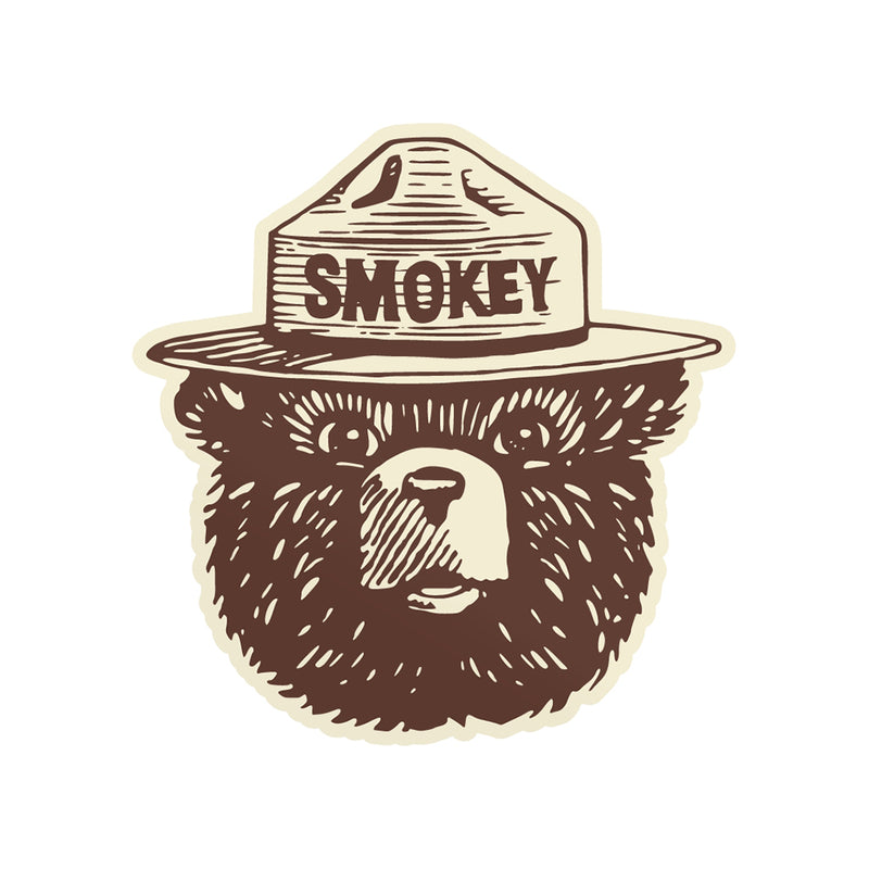 Smokey the Bear Logo Vinyl Sticker