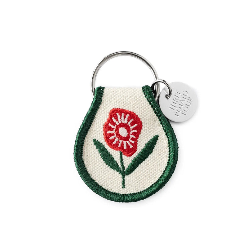 Patch Keychain - Poppy Flower