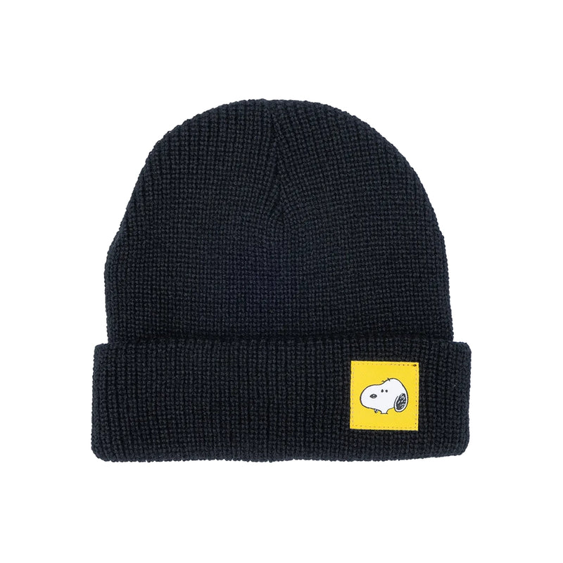 Adult Snoopy Embroidered Beanie- Black