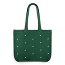 Snoopy Embroidered Tote Bag- Forest Green