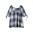 Olivia Dress- Navy Red Flannel Plaid
