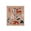 Organic Jacquard Knit Baby Blanket- Woodland