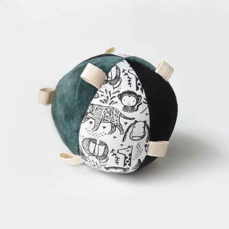 Taggy Ball with Rattle- Wild
