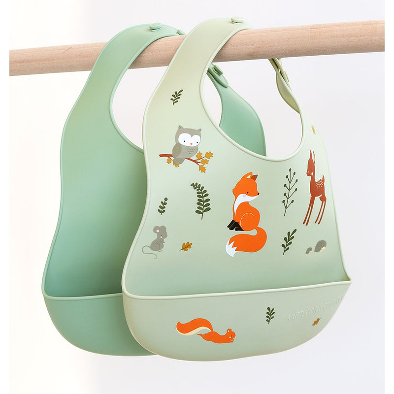 Silicone Bib set of 2- Forest Friends