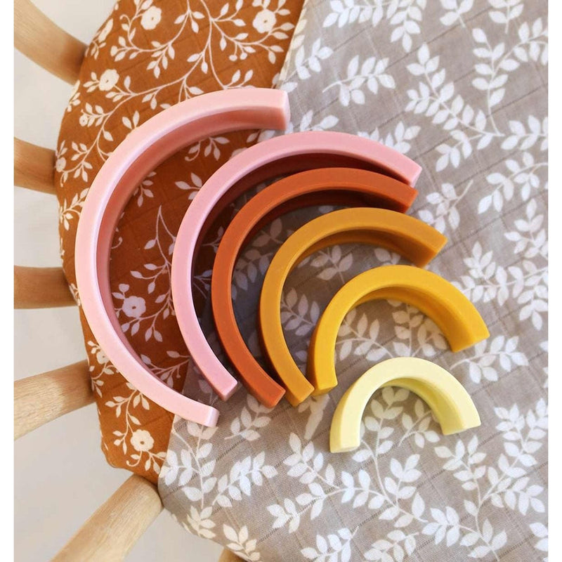 Silicone Rainbow Stacking Toy- Sunset