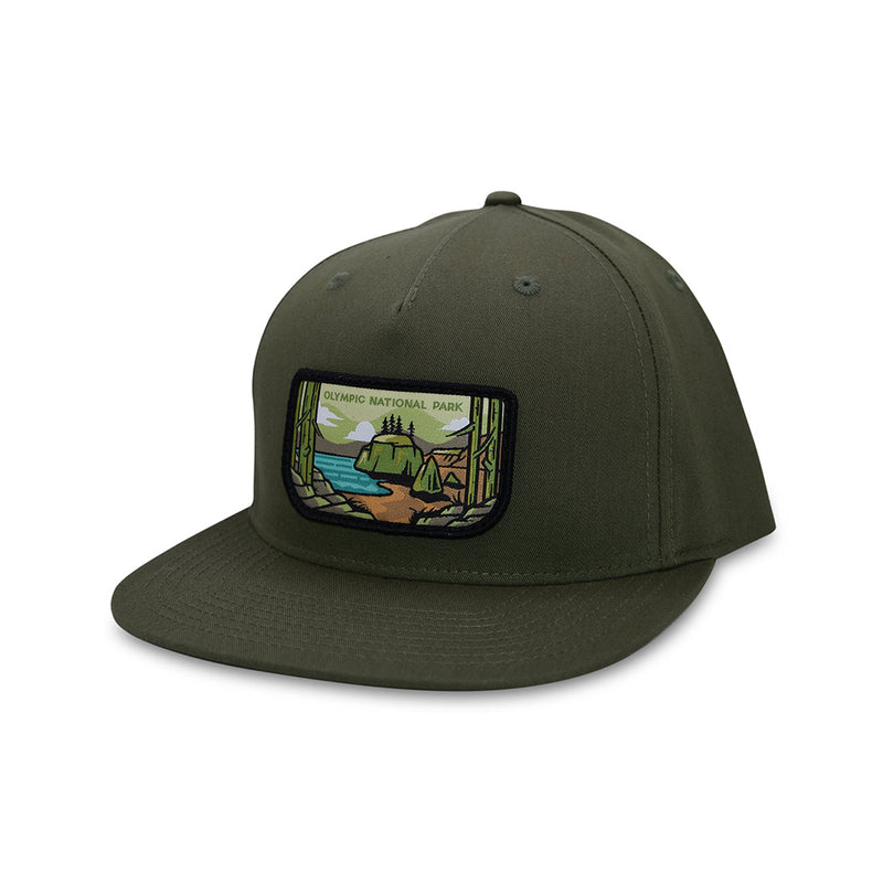 Adult Olympic National Park Snapback- Olive