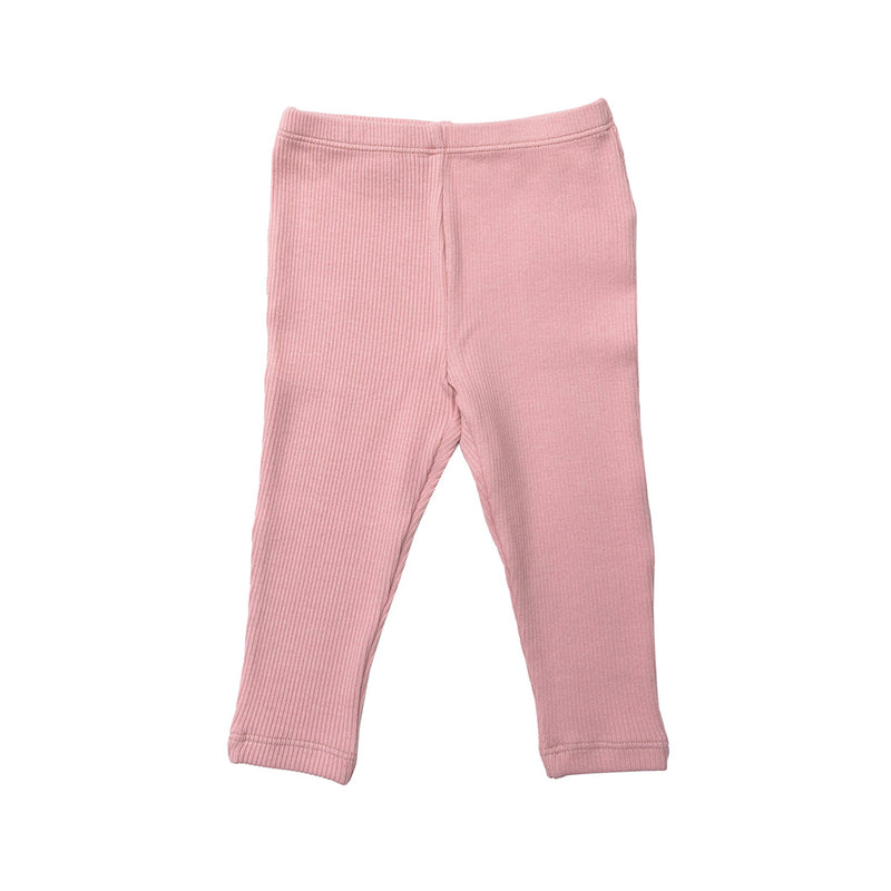 Merrow Edge Ribbed Leggings- Powder Pink