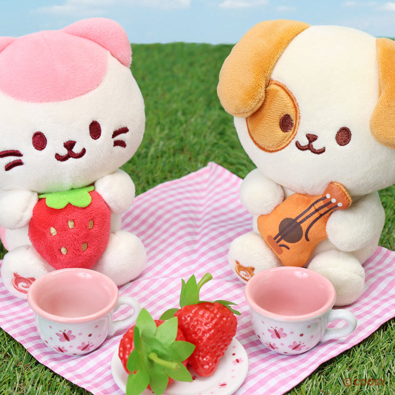 Sitting Plush- Strawberry Kitty