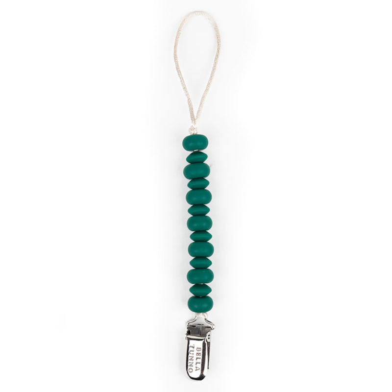 Beaded Pacifier Clip- Green