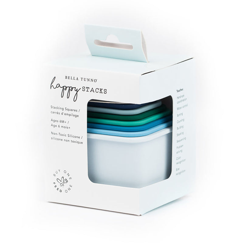 Silicone Happy Stacks- Cool Blue