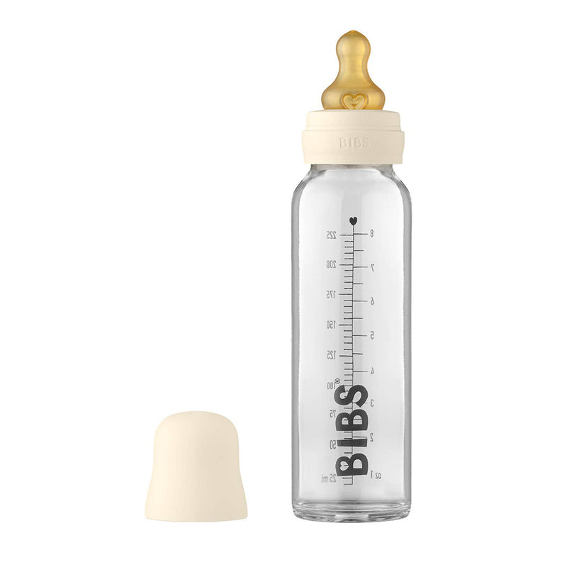Baby Glass Bottle Complete Set Latex 225ml Ivory