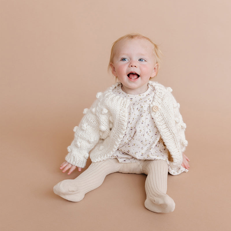 Popcorn Cardigan- Cream
