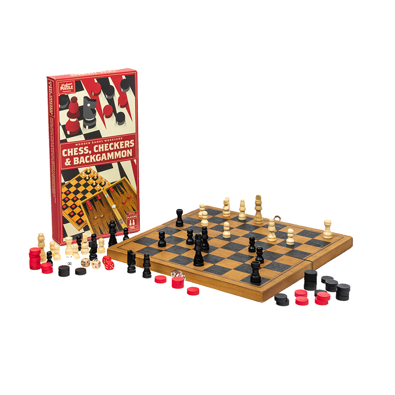 Chess, Checkers & Backgammon Set