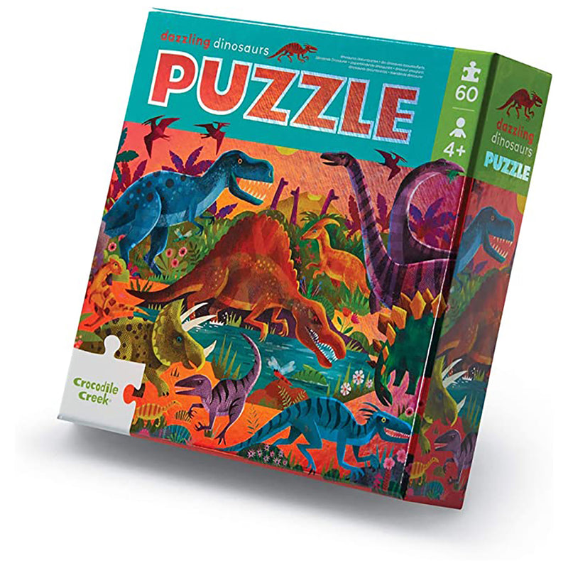 60pc Foil Puzzle- Dazzling Dinosaurs
