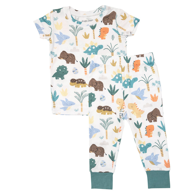 Bamboo Short Sleeve Loungewear Set- Cute Dino Print