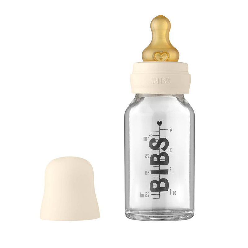 Baby Glass Bottle Complete Set Latex 110ml Ivory