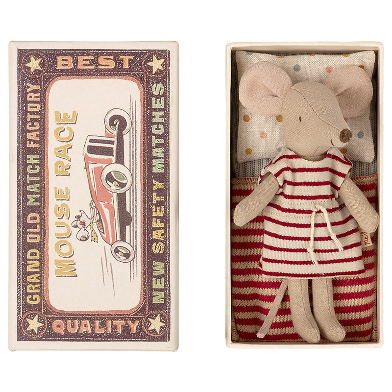 Big Sister Mouse in Matchbox (Red Stripe)