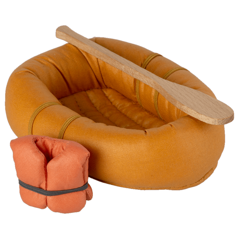 Mouse-Sized Rubber Boat- Dusty Yellow