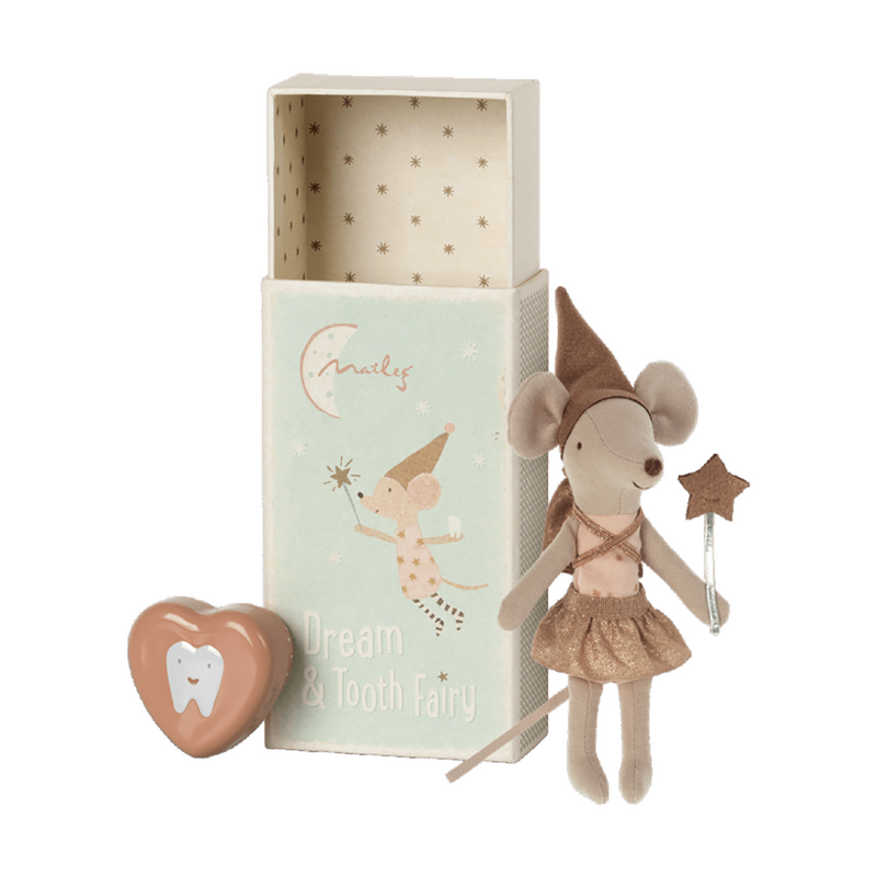 Tooth Fairy Mouse in Matchbox- Rose