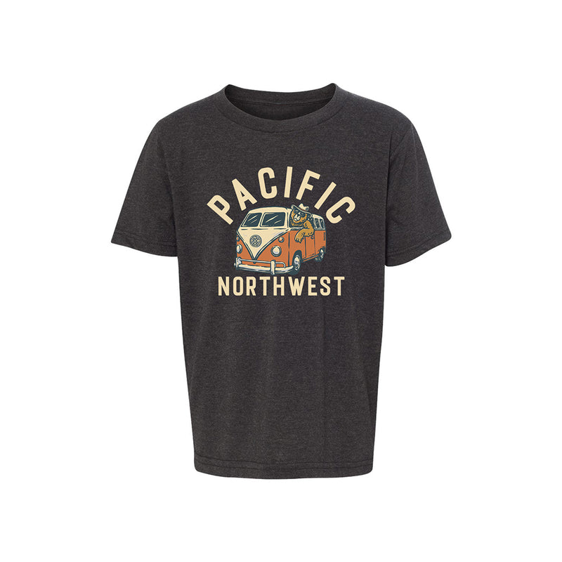 Adult Bear Bus Tee- Charcoal