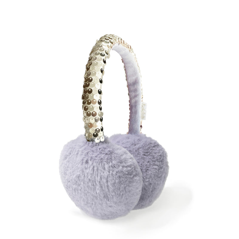 Shimmer Sequin Earmuffs Lilac