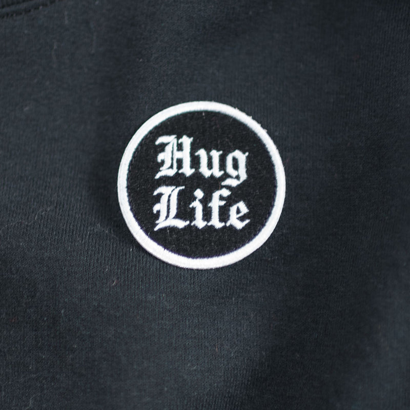Hug Life Patch Sweatshirt- Black